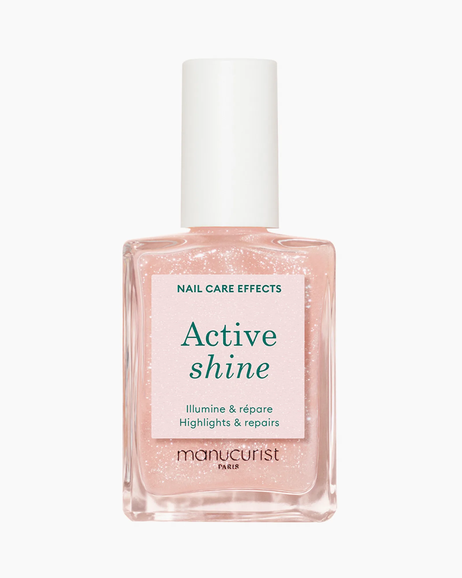 Active Shine – pečující lak s třpytem – lahvička pečujícího laku Active Shine