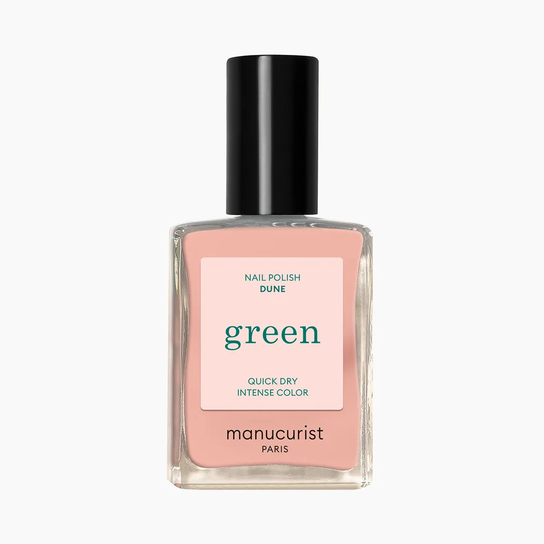 Lahvička Green Dune na světlém pozadí