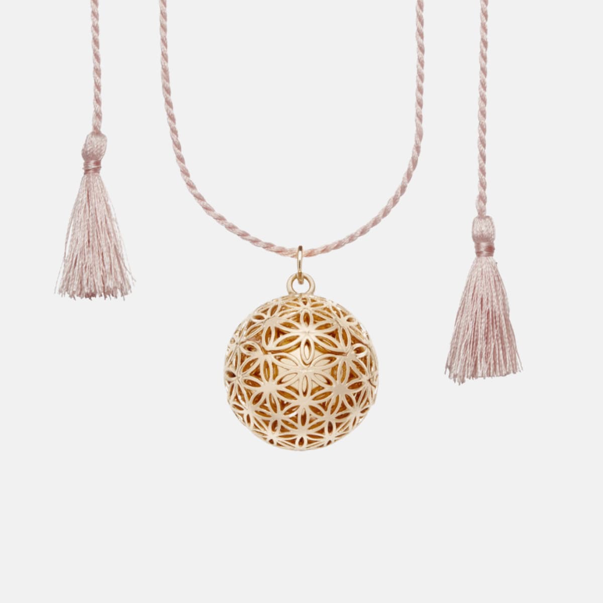 Ilado Flower Of Life Maternity Necklace těhotenská mexická bola Růžové zlato