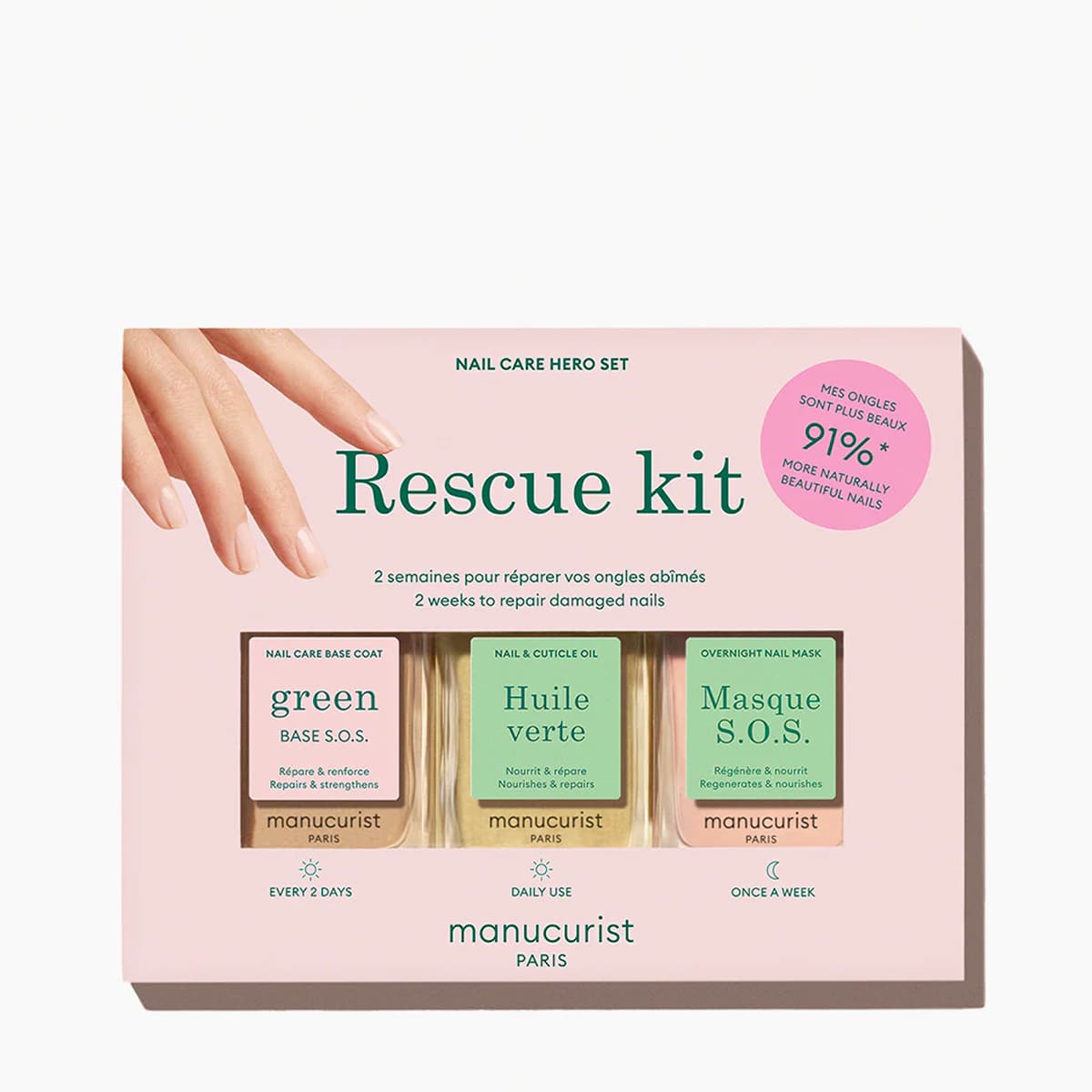 Manucurist Rescue Kit – Intenzivní sada pro regeneraci a posílení poškozených nehtů
