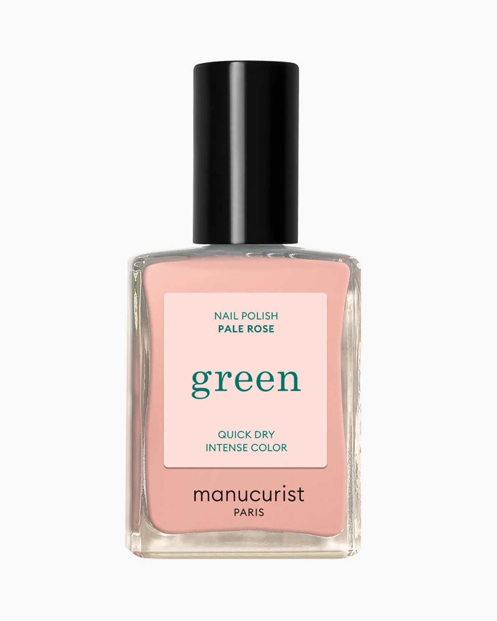 Lahvička Green laku Pale Rose na bílém pozadí