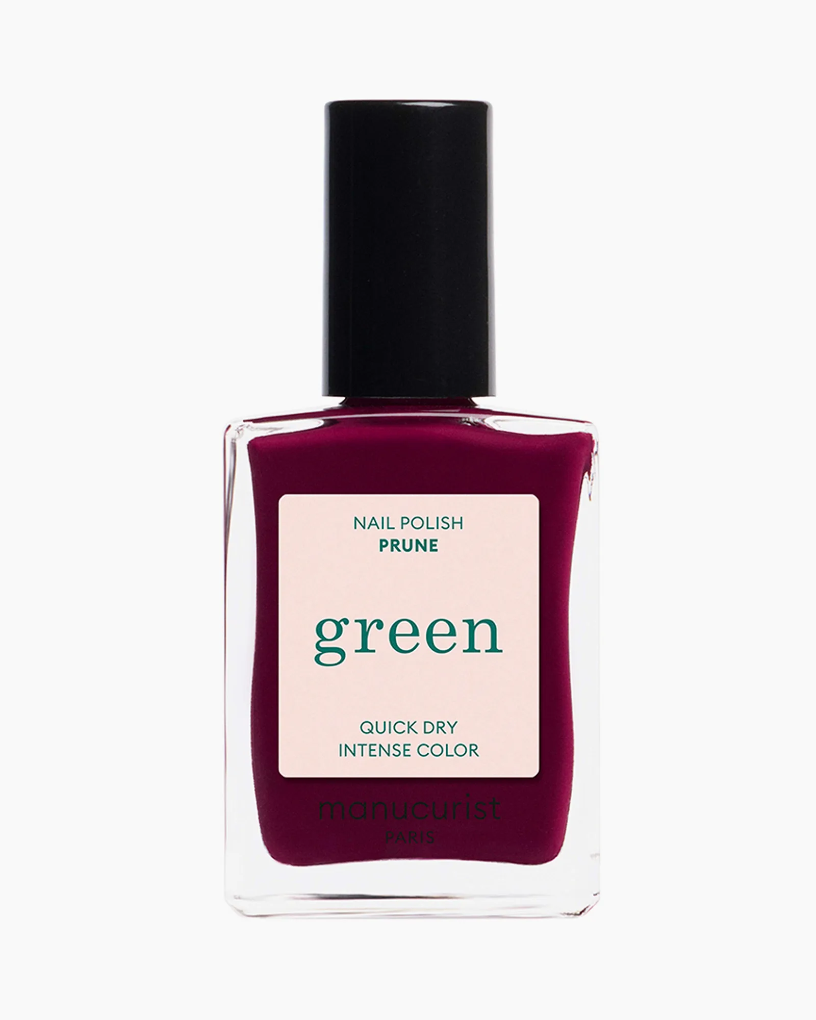 Green™ lak na nehty Prune – lahvička tmavého švestkového laku