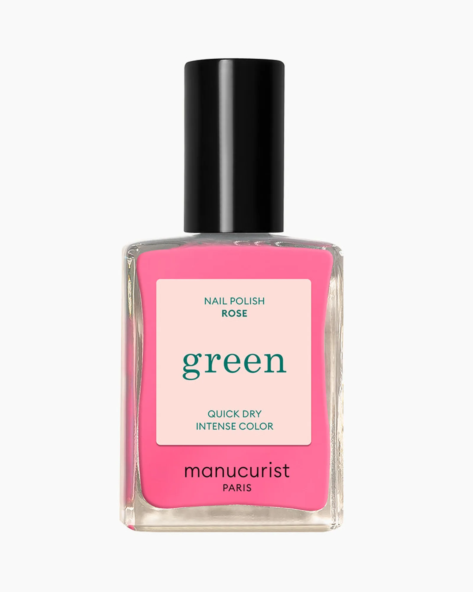 Green™ lak na nehty Rose – lahvička výrazného růžového laku